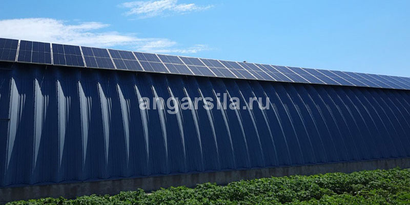 бескаркасный быстровозводимый ангар для сельскохозяственных животных